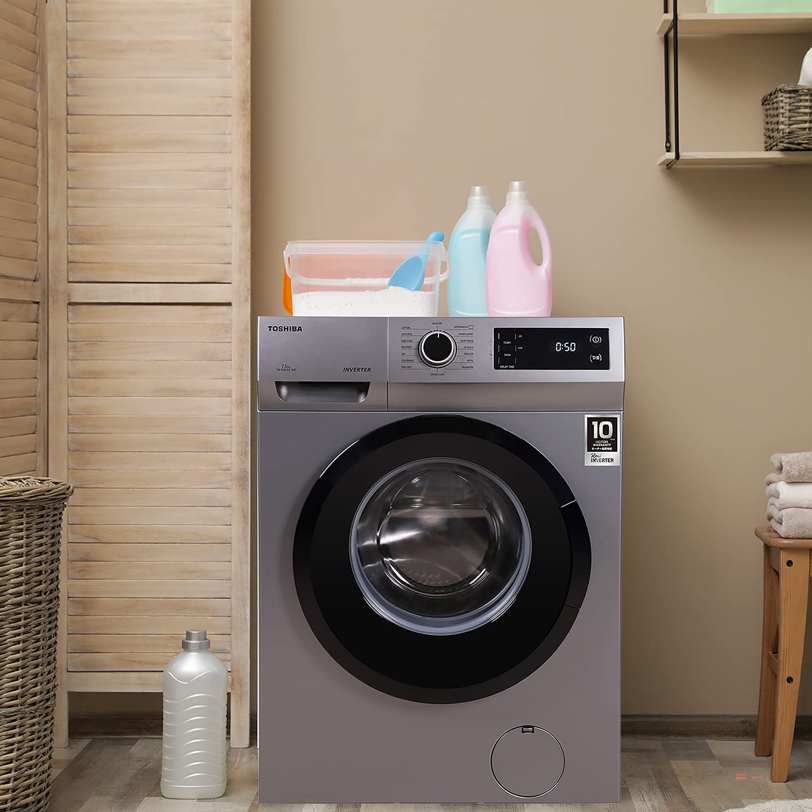 Buy TOSHIBA 7.5 kg 5 Star Inverter Fully Automatic Front Load